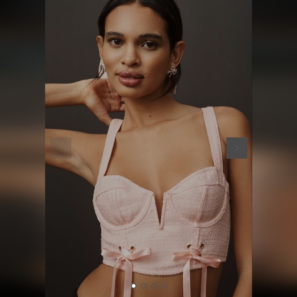 NWT By Anthropologie Tweed Corset, Size S - Picture 4 of 11